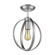 Golden Canada 3167-1SF PW - Golden Lighting Colson 1-light Semi-Flush Mount in Pewter